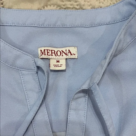 Merona Light Blue Sleeveless Midi Dress with Navy Leaf Print - Picture 2 of 11